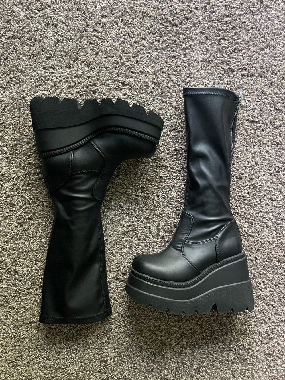 Demonia Shaker-65 WC Knee High Platform Boots